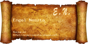 Engel Neszta névjegykártya